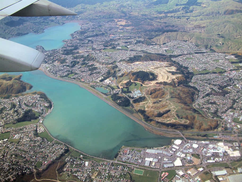 Aerial_ View_of_ Porirua_ New_ Zealand Wallpaper