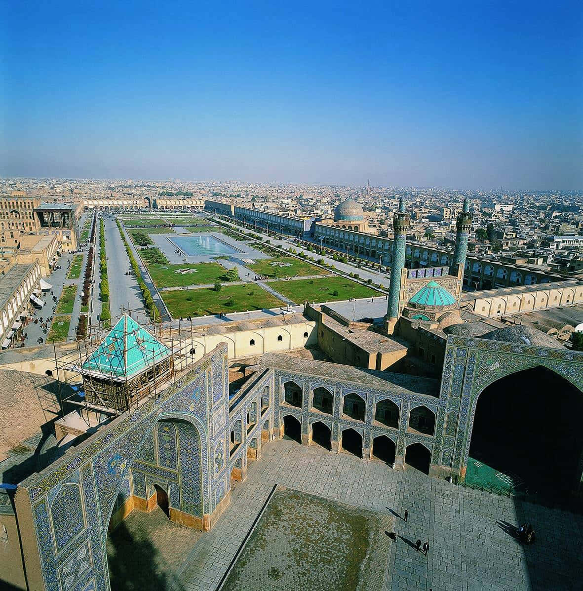 Aerial View Of Shah Mosque Wallpaper