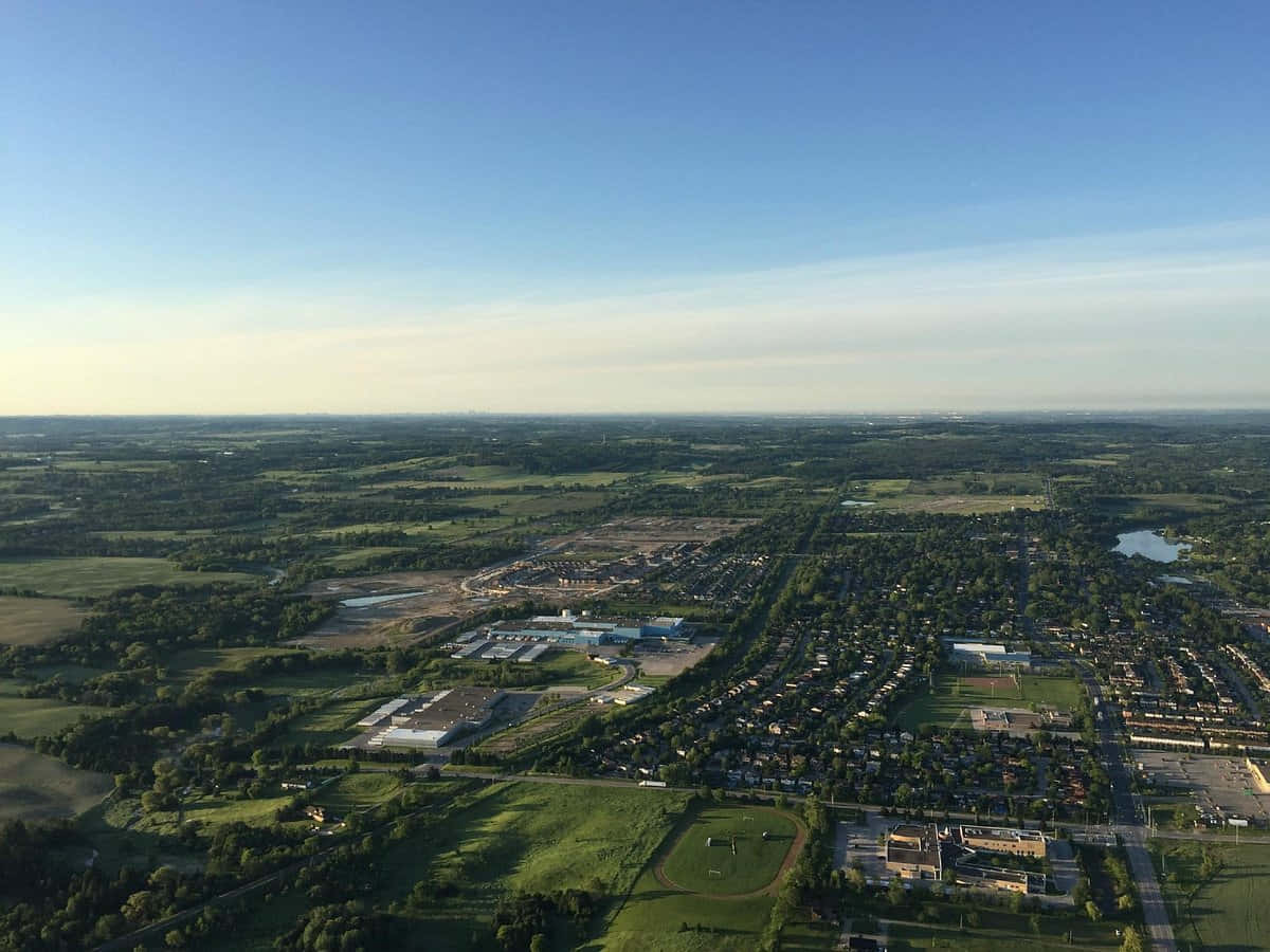 Aerial_ View_of_ Suburban_ Landscape Wallpaper