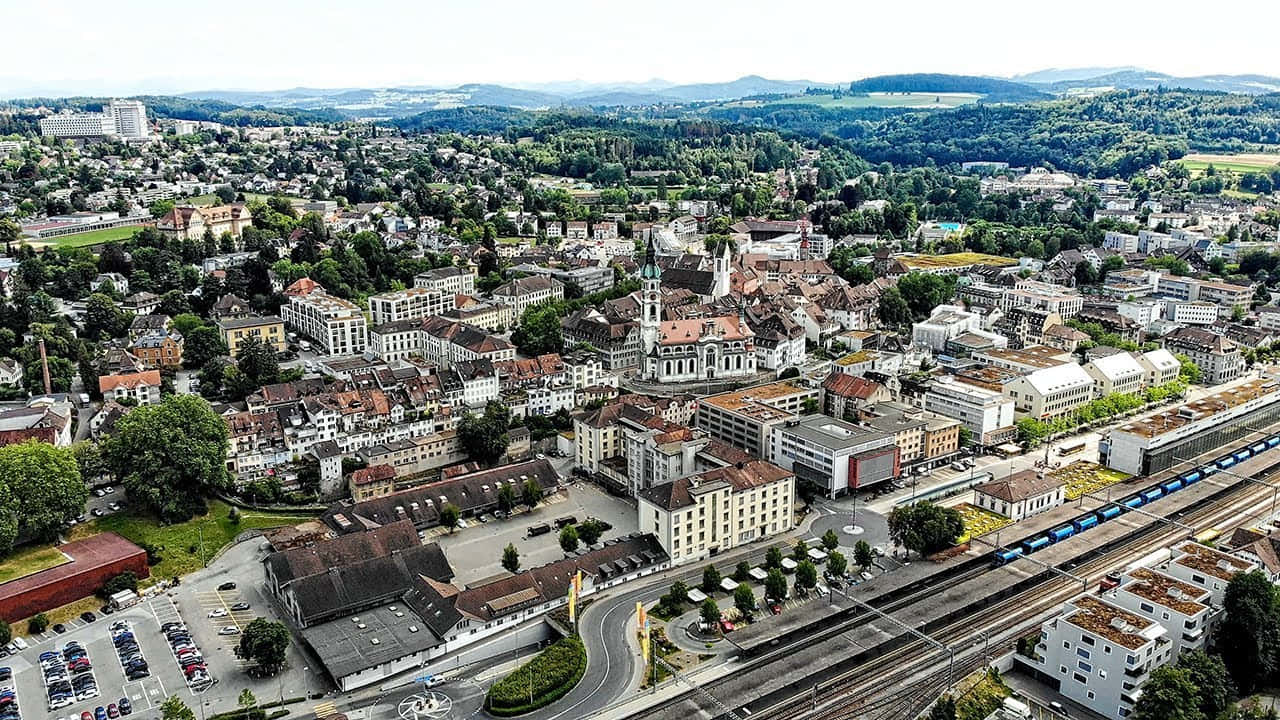 Aerial Viewof Frauenfeld Switzerland Wallpaper