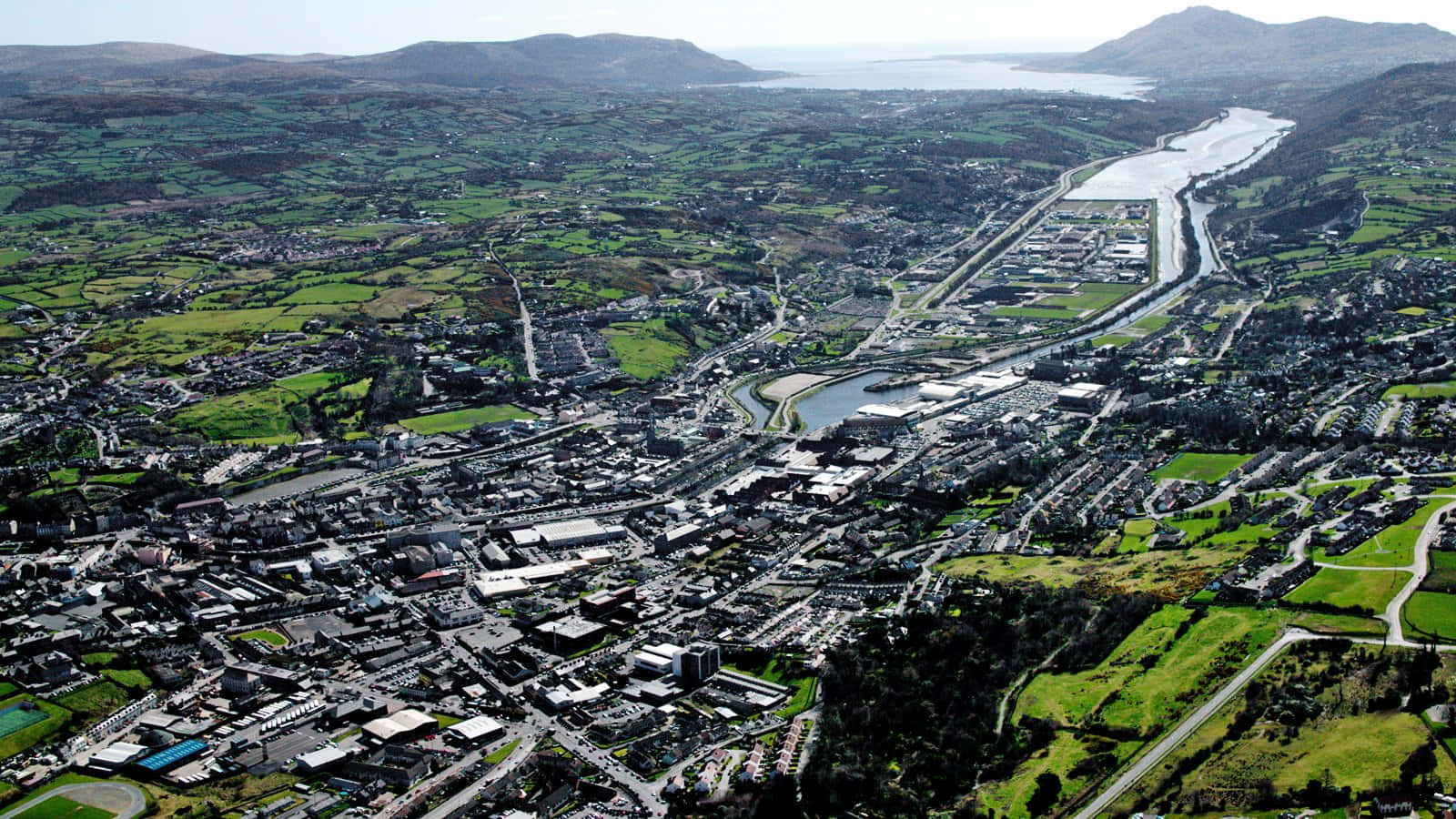 Aerial Viewof Newry Northern Ireland Wallpaper