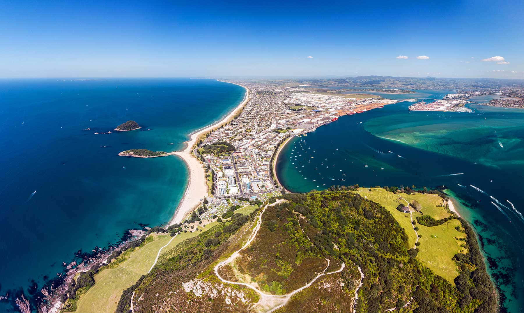 Aerial Viewof Tauranga New Zealand Wallpaper