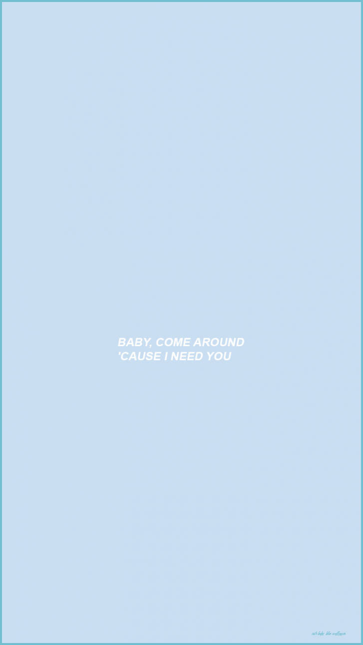 Aesthetic Baby Blue Quote Wallpaper