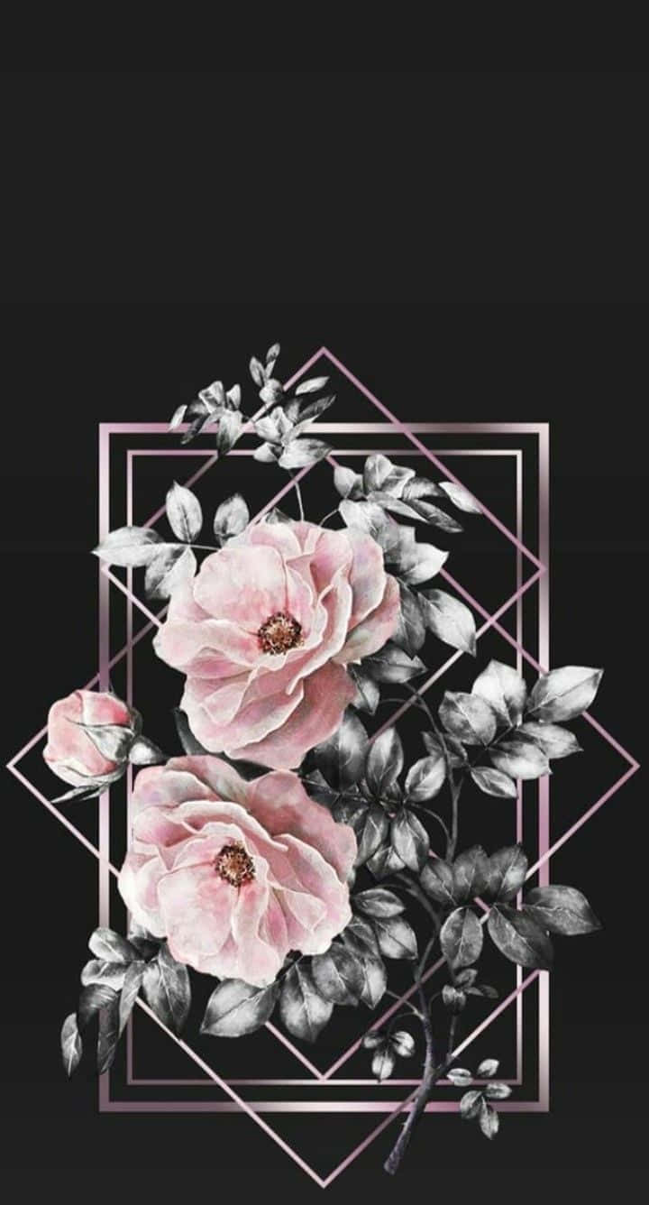 Aesthetic Beauty Of Black And White Flower Wallpaper