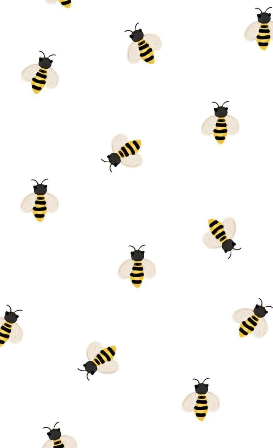 Aesthetic Bee On A Flower Wallpaper