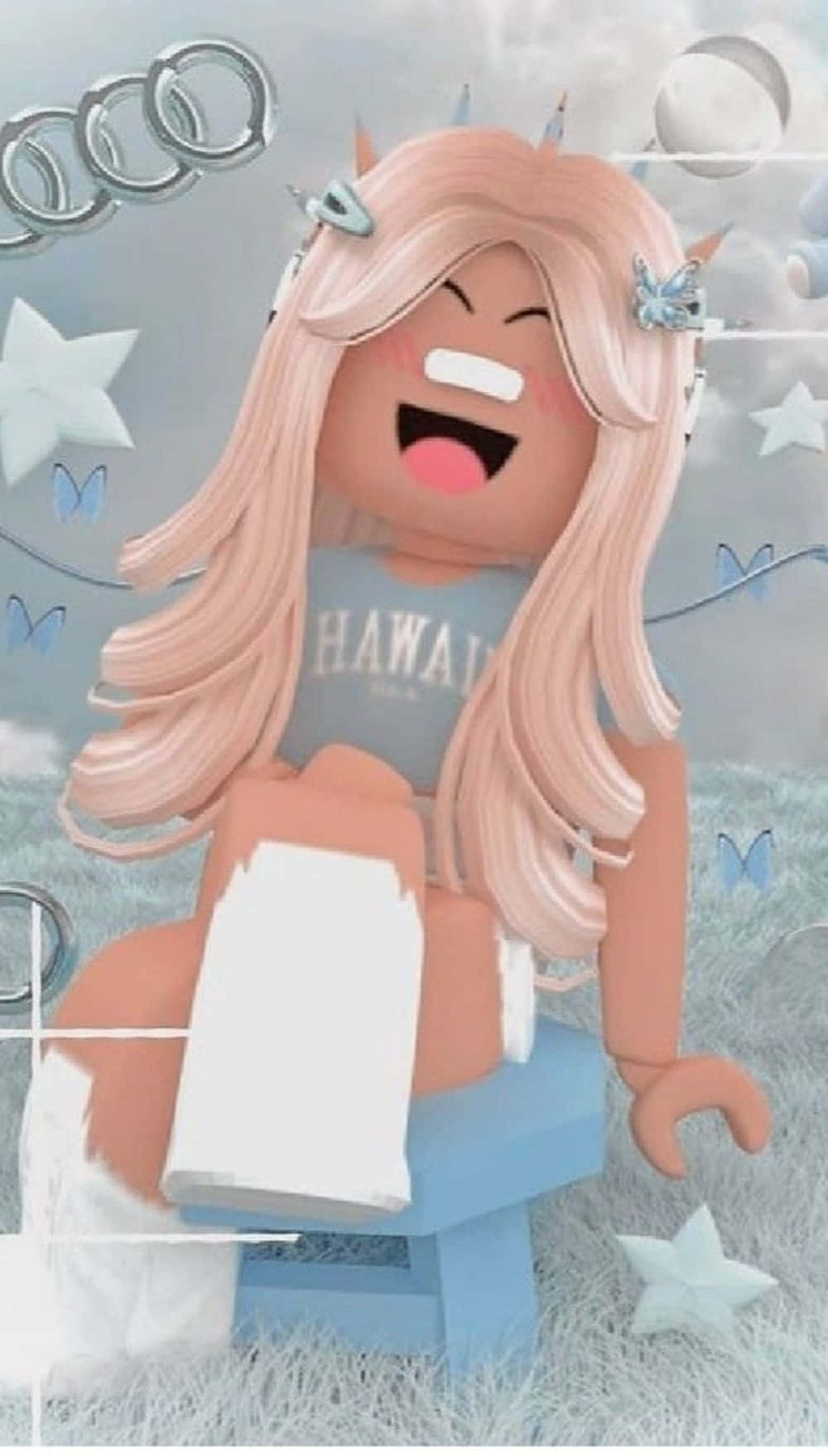 Aesthetic Blonde Girl Roblox Iphone Wallpaper