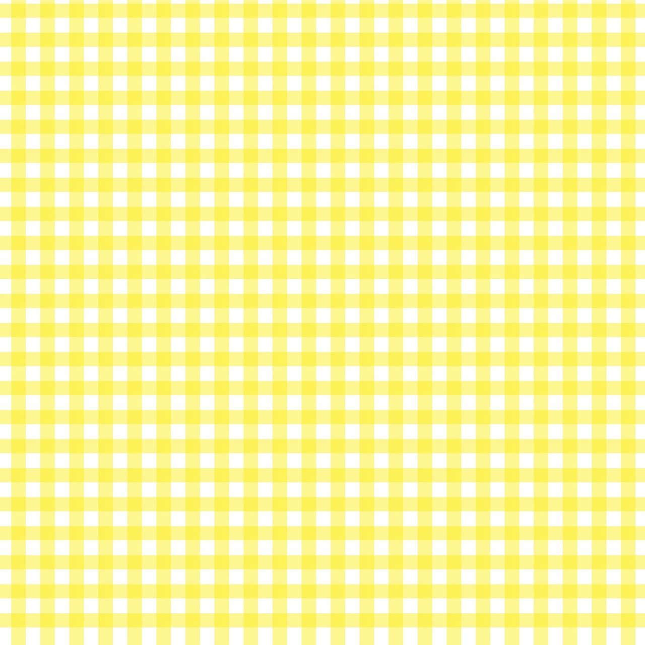 Aesthetic Bright Yellow Plaid Wallpaper