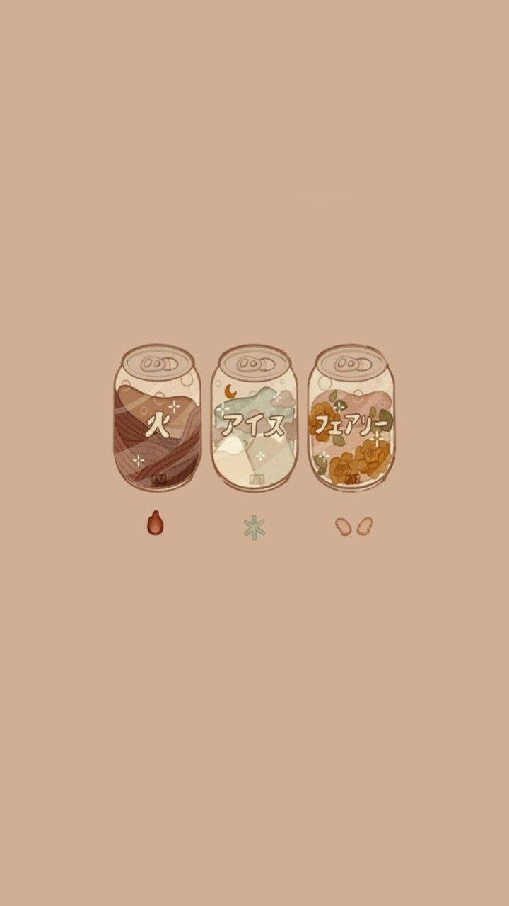 Aesthetic Brown Can Juice Art Wallpaper