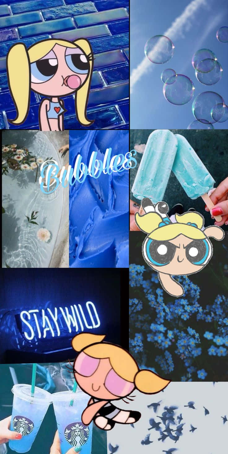 Aesthetic Bubbles Collage Wallpaper