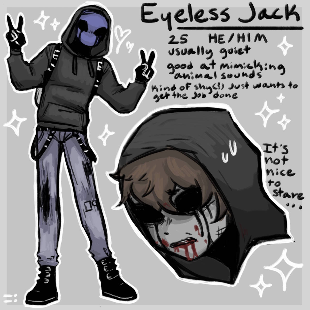 Aesthetic Eyeless Jack Digital Art Wallpaper