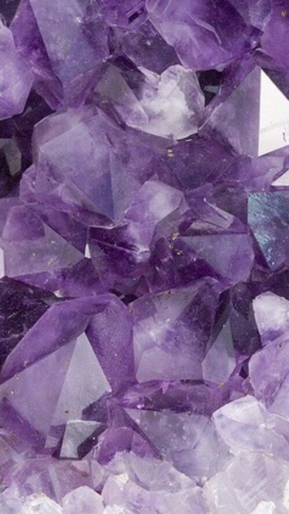 Aesthetic Gradient Purple Crystal Wallpaper