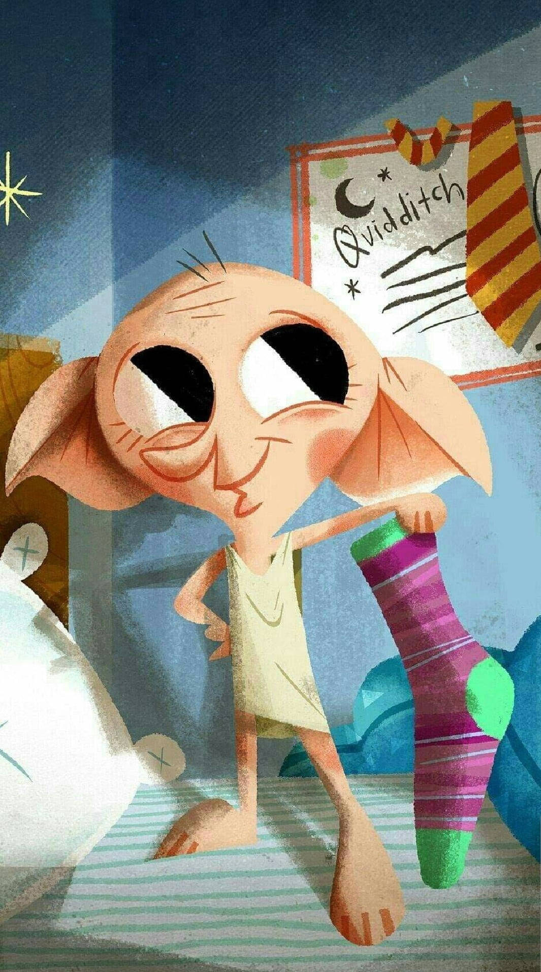 Aesthetic Harry Potter Cute Dobby Wallpaper