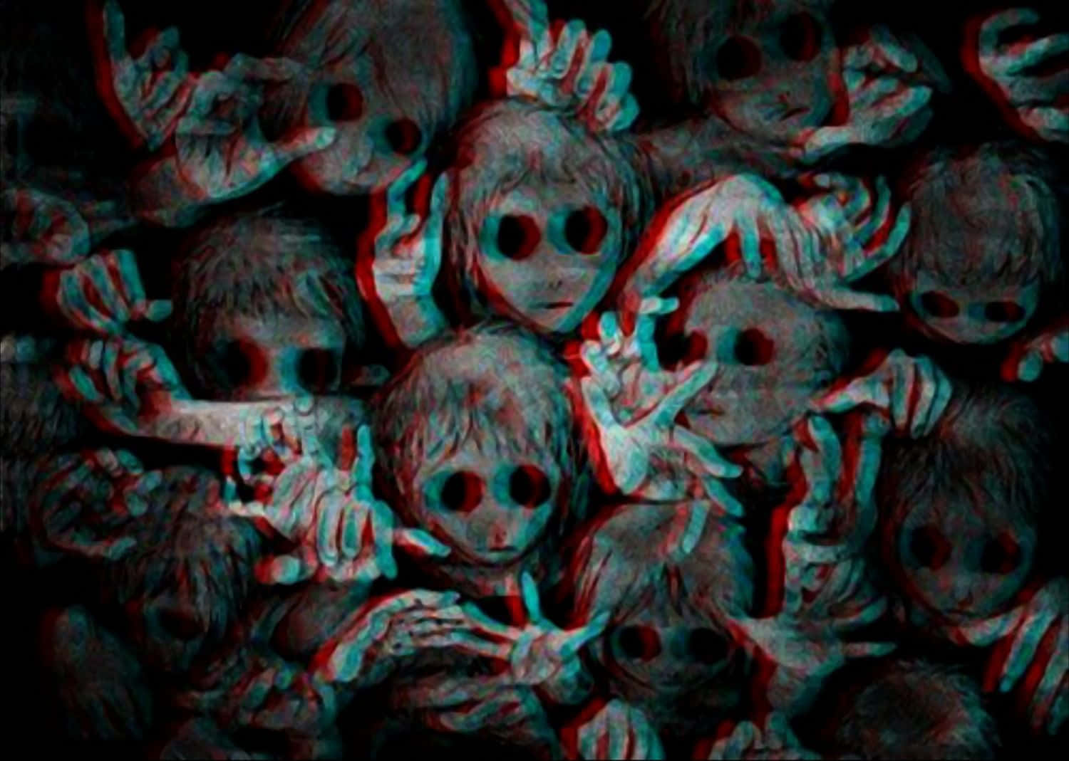 Aesthetic Iphone Horror Black Eyes Wallpaper