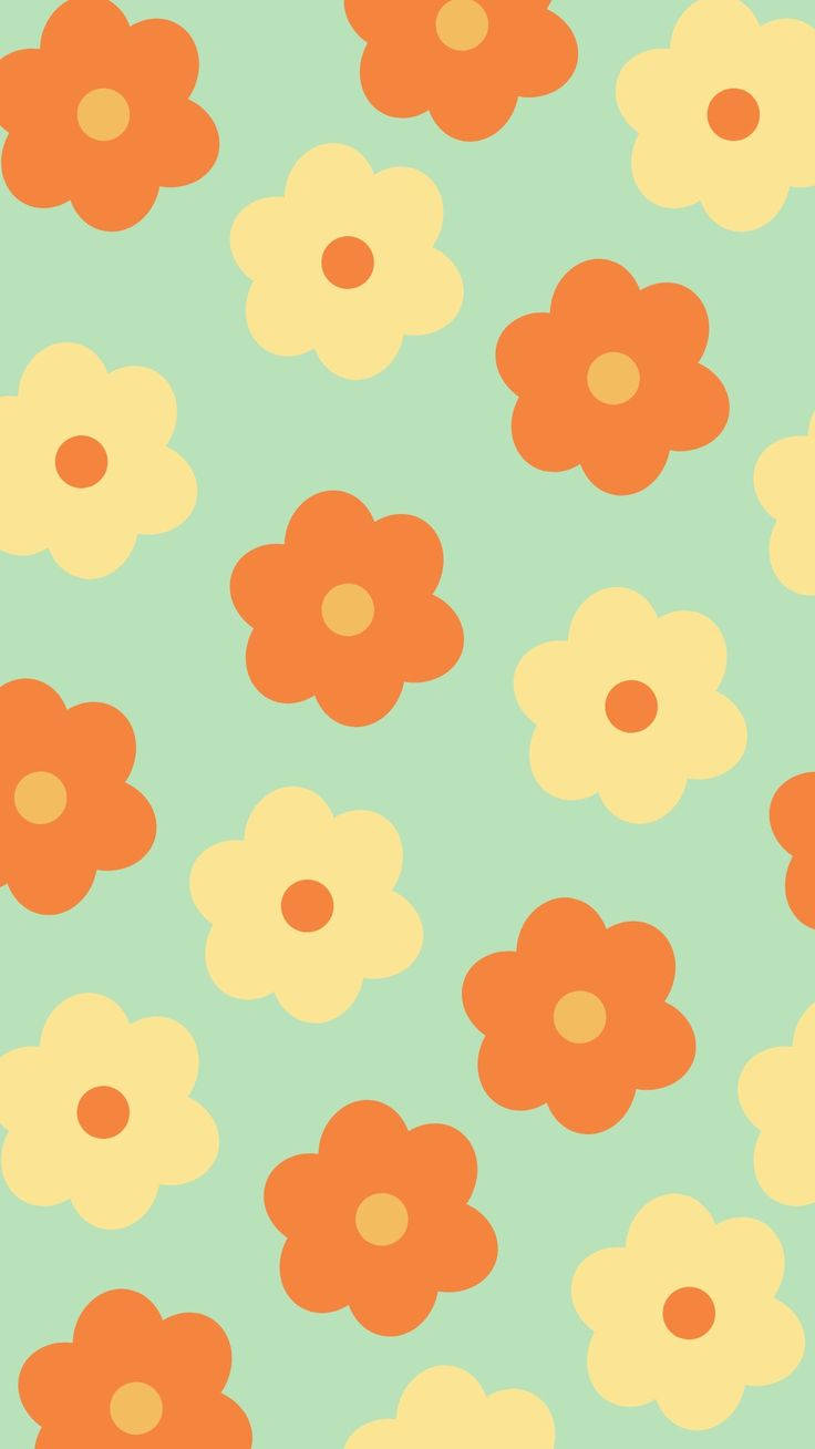 Aesthetic Iphone X Flower Pattern Wallpaper