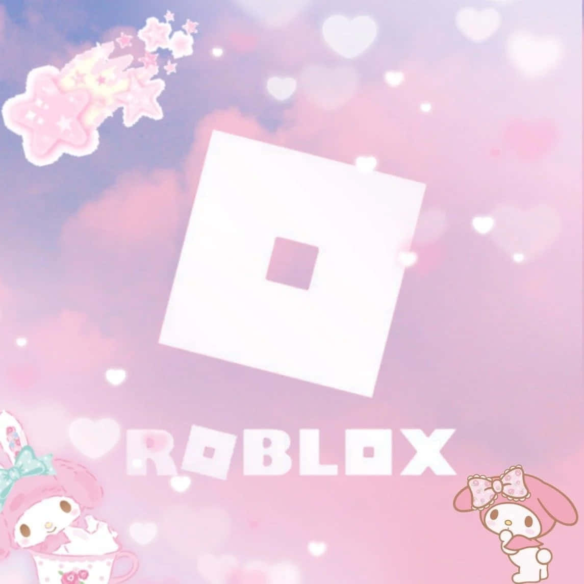 Aesthetic Kawaii Roblox Logo Wallpaper