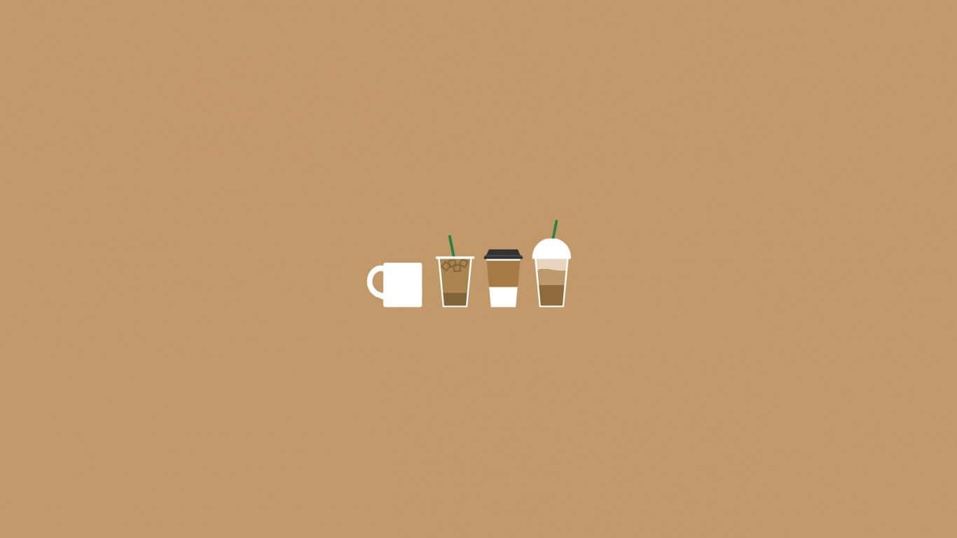 Aesthetic Minimalist Coffee In A White Cup Wallpaper