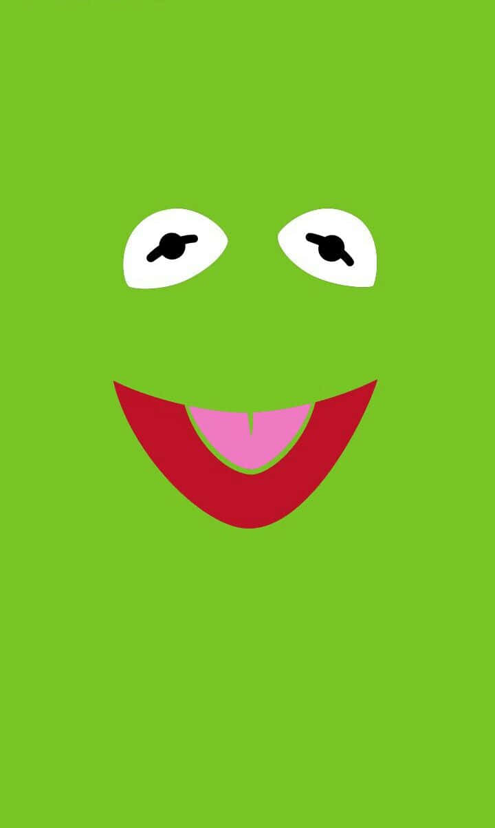 Aesthetic Minimalist Kermit Smiling Wallpaper