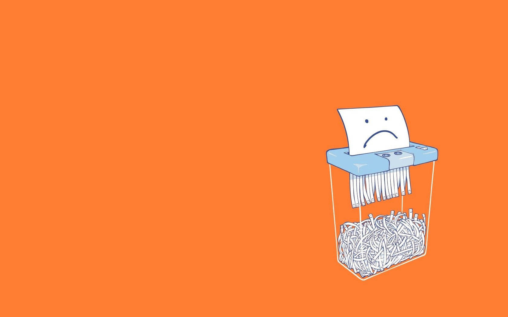 Aesthetic Minimalist Paper Shredder Wallpaper