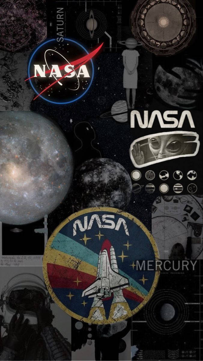 Aesthetic Nasa Collage For Iphone Wallpaper