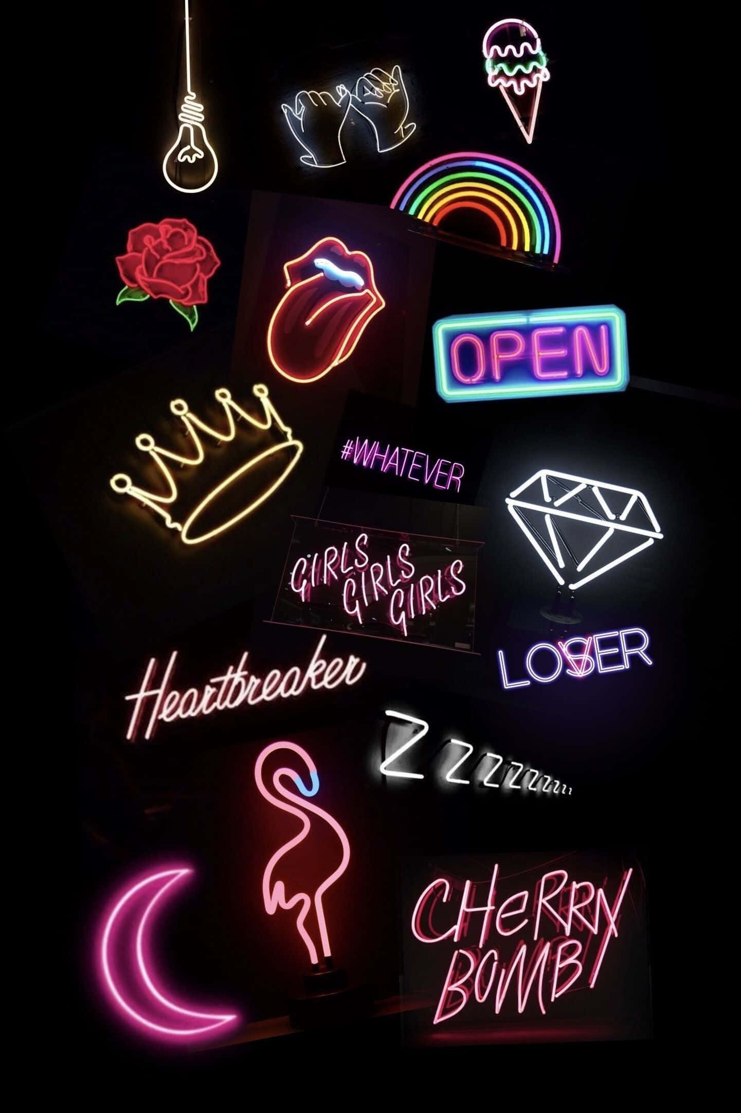 Aesthetic Neon Glow In The Dark Wallpaper