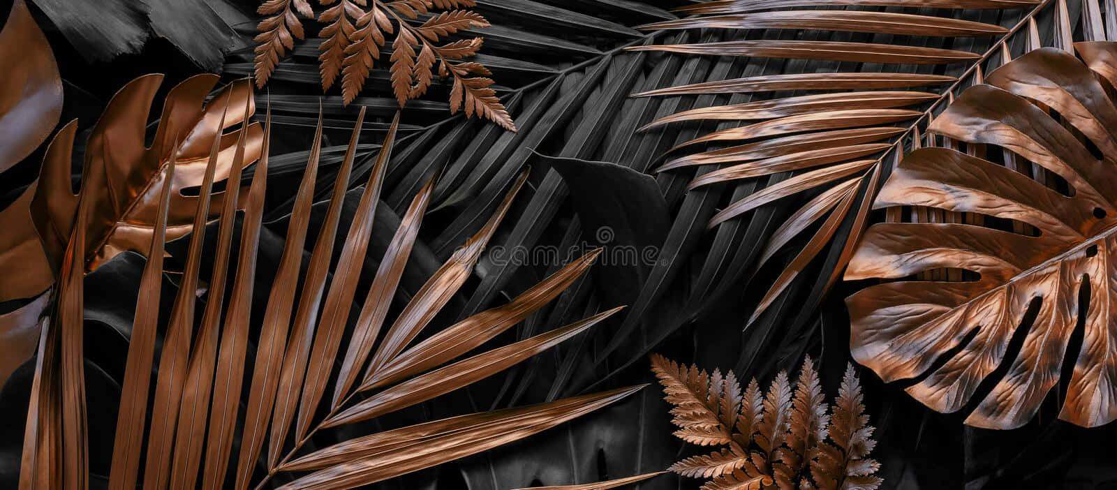 Aesthetic Palm Leaves In A Tropical Setting Wallpaper