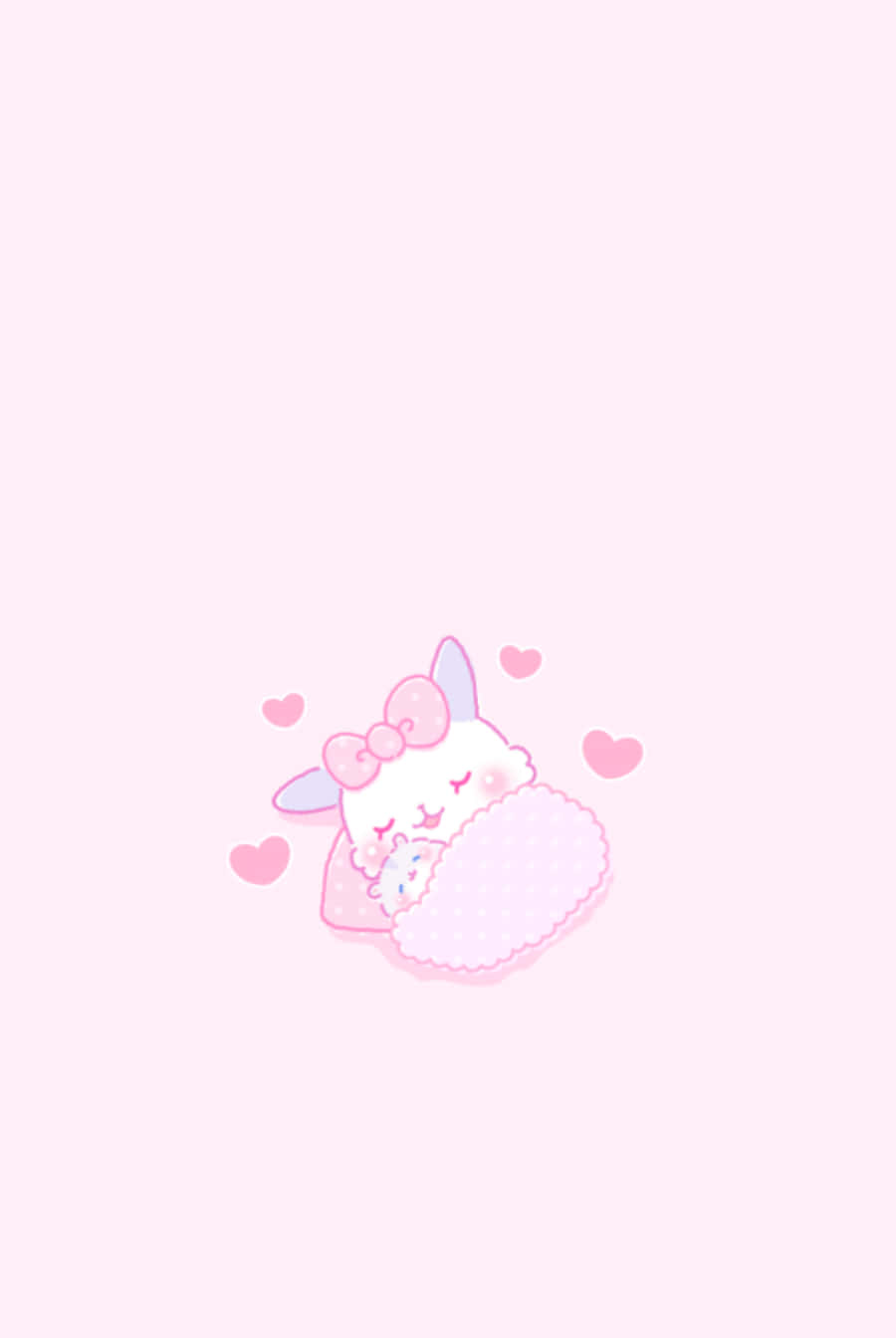 Aesthetic Pink Kawaii Popoco Wallpaper