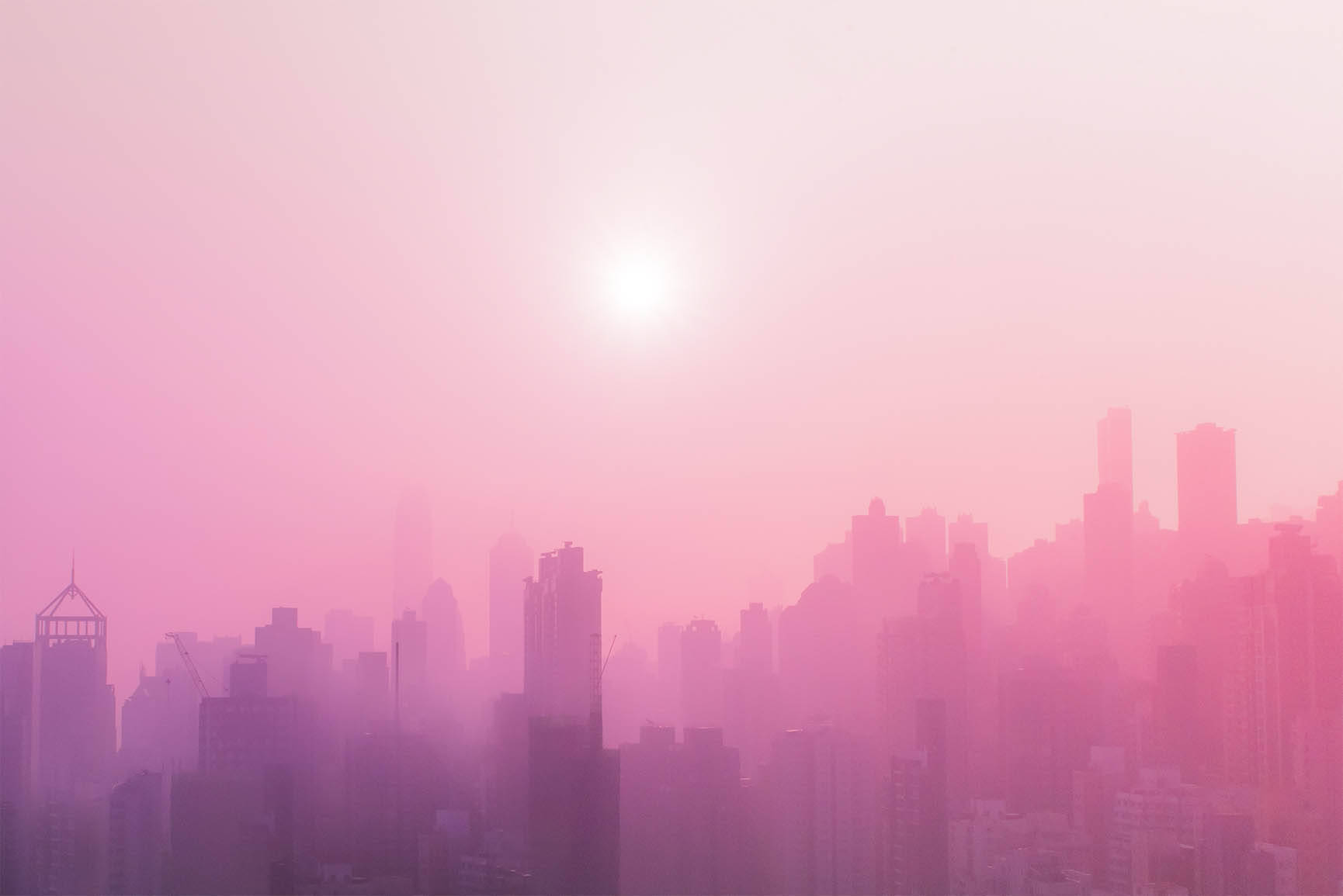 Aesthetic Pink Preppy City Wallpaper