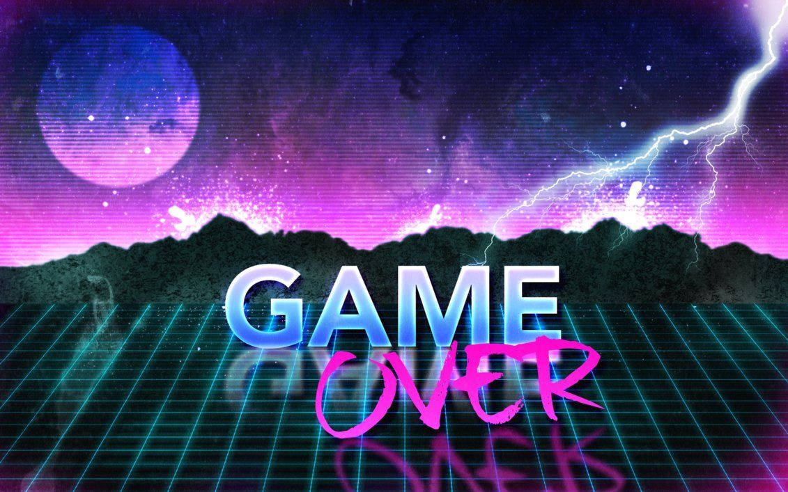 Aesthetic Retro Game Over Wallpaper