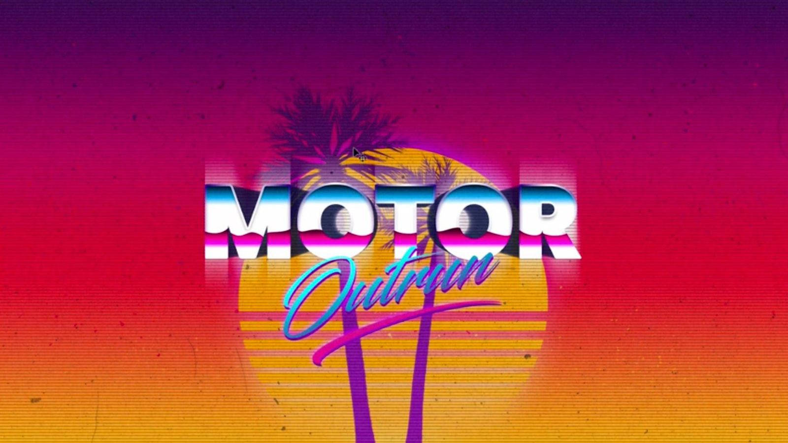 Aesthetic Retro Motor Outrun Wallpaper