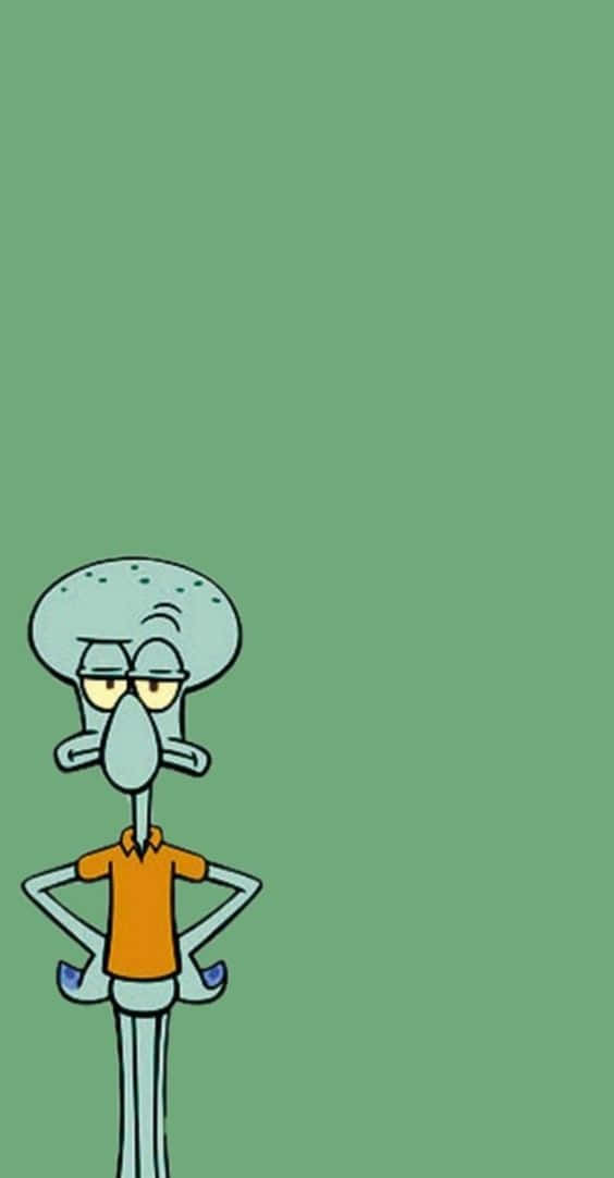 Aesthetic Squidward 564 X 1082 Wallpaper