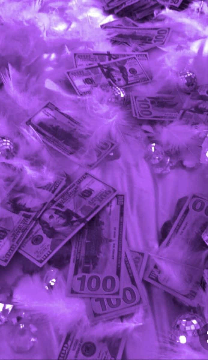 Aesthetic Vintage Purple Money Wallpaper