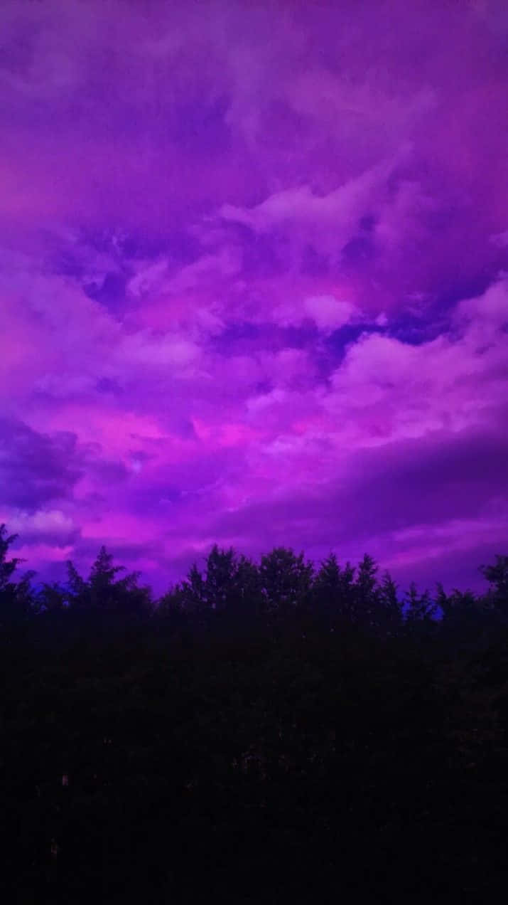 Aesthetic Vintage Purple Sky Wallpaper