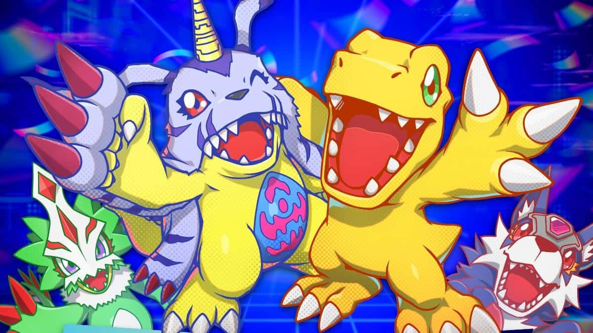 Agumon_and_ Digivolution_ Forms Wallpaper