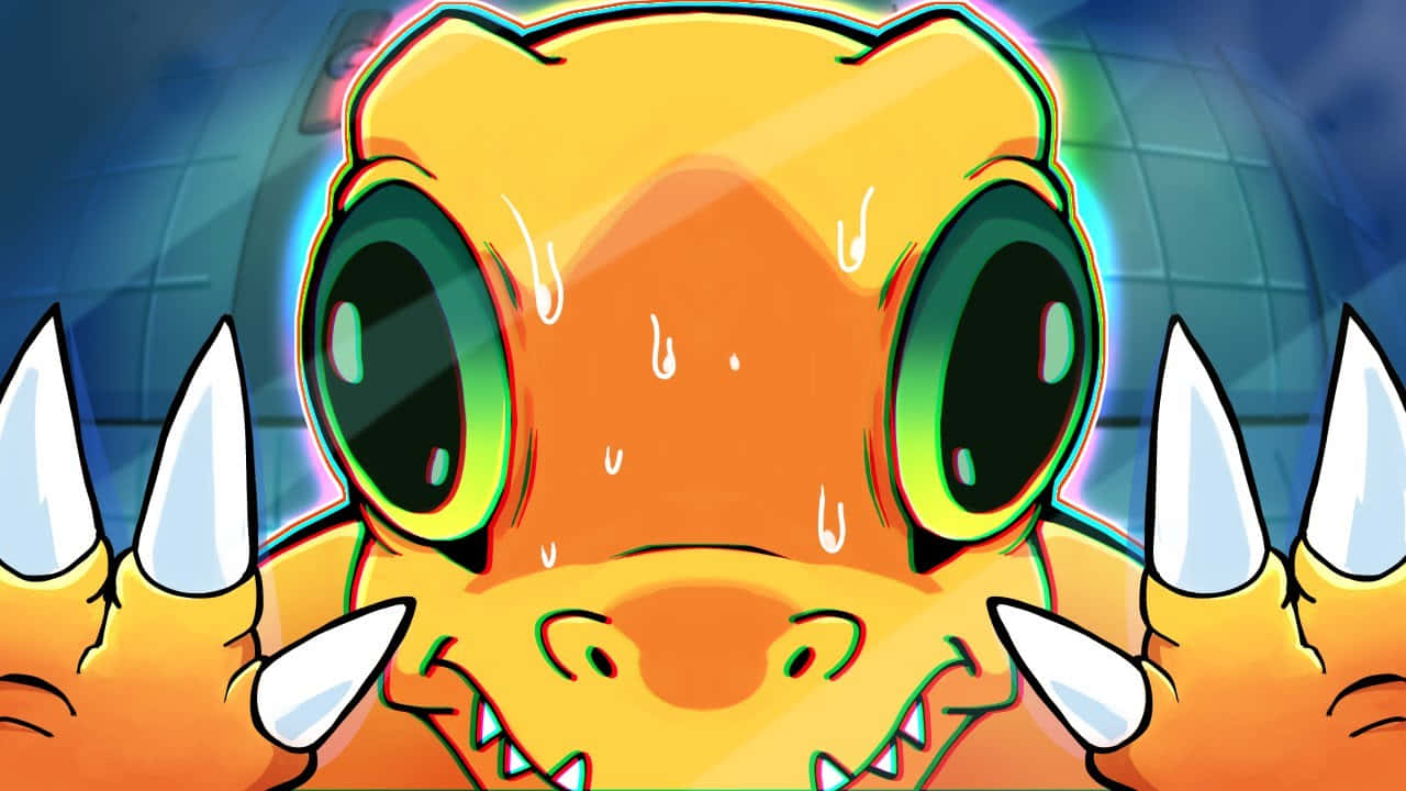 Agumon Close Up Digital Monster Wallpaper