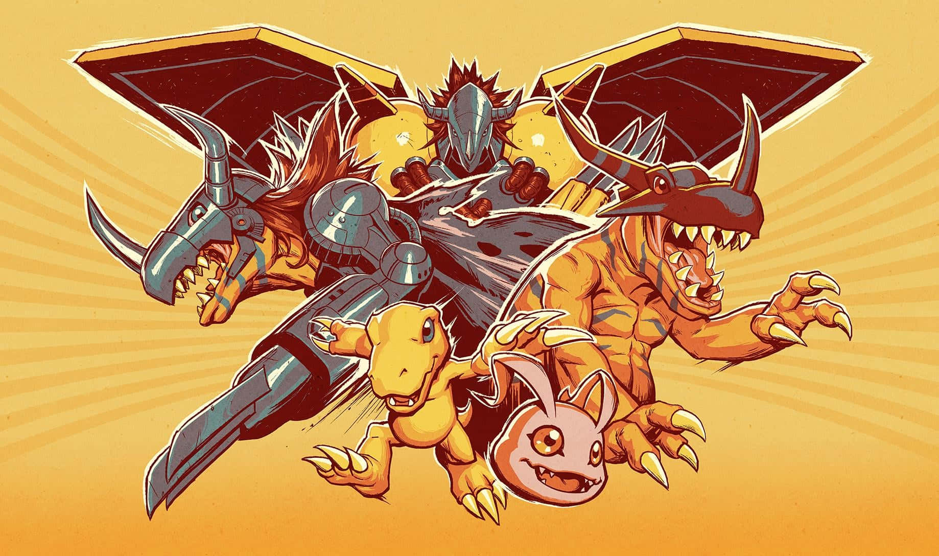 Agumon Evolution Digital Monsters Wallpaper