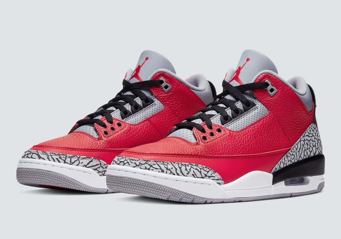 Air Jordan 3 Retro Gs 'red' Wallpaper