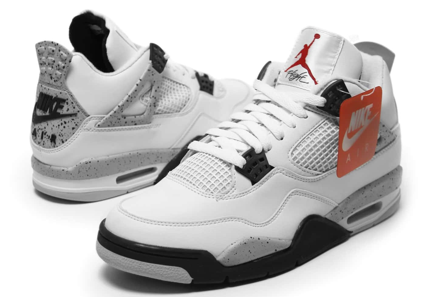 Air Jordan 4 Retro Og White With Tag Wallpaper