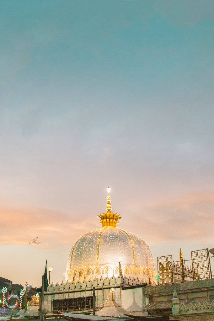 Ajmer Shrine Pastel Blue Sky Wallpaper