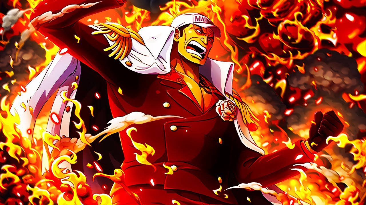 Akainu Blazing Artwork Wallpaper