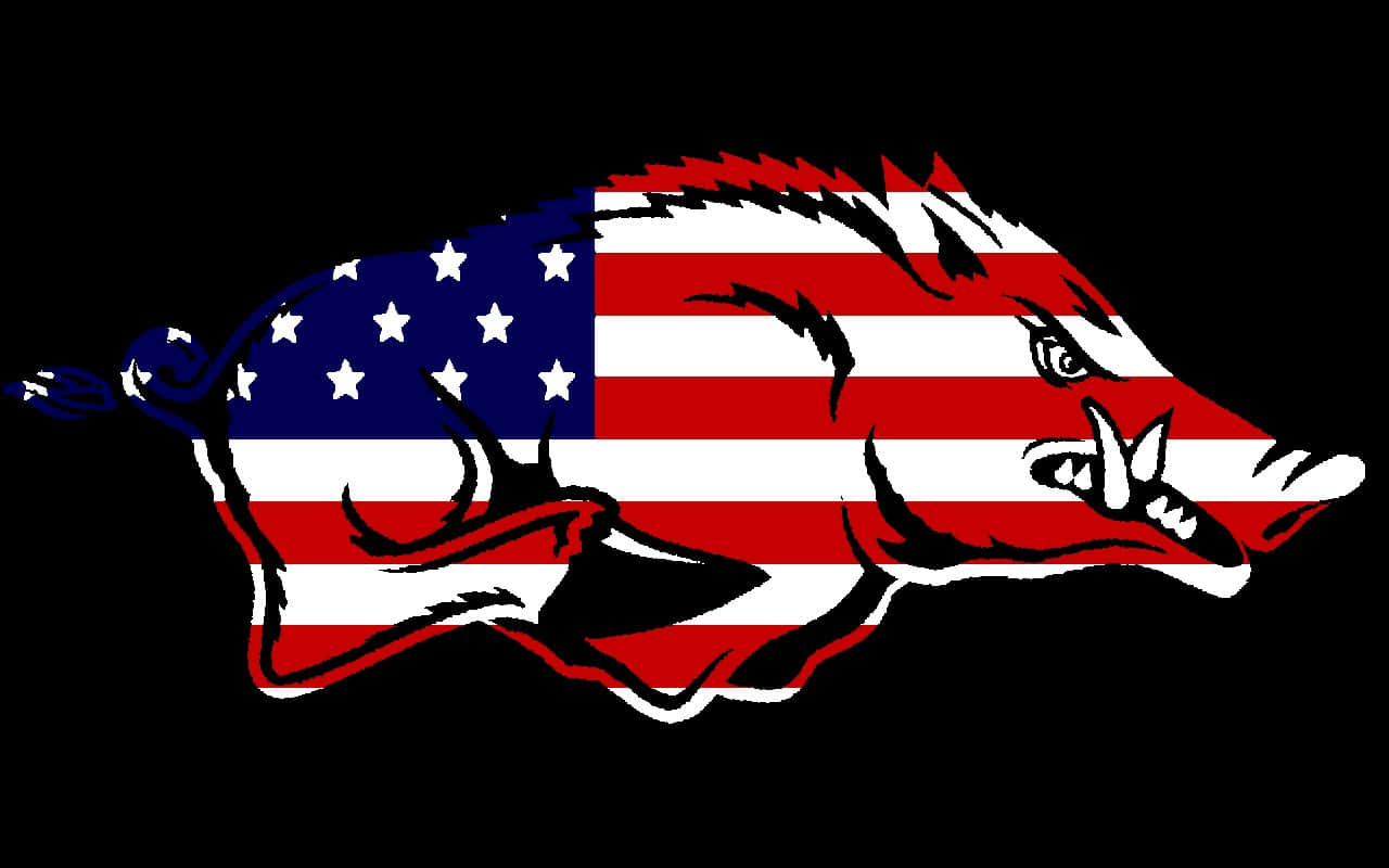 Akansas Razorbacks National Flag Wallpaper