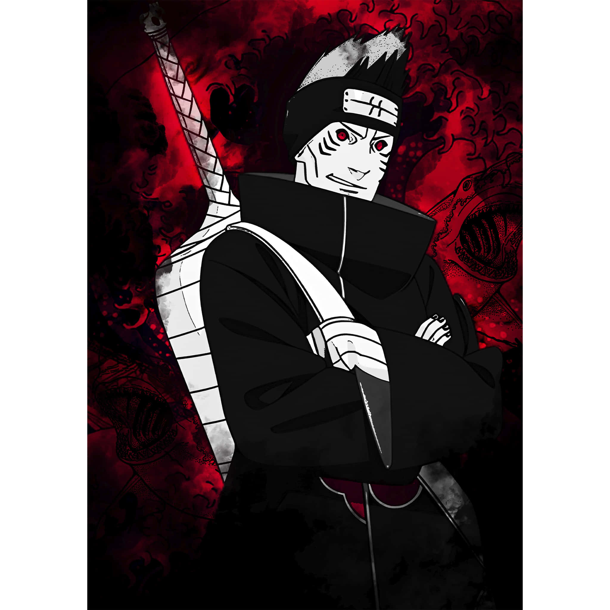 Akatsuki Member Kisame Unleashing His Power Wallpaper