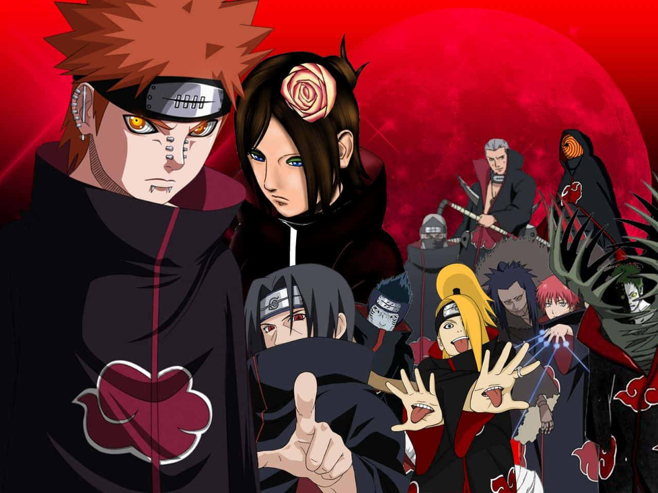 Akatsuki, The Mysterious Criminal Organization Of Ninja, In Naruto Shippuden Wallpaper