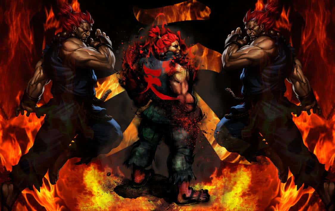 Akuma Fire Fury Art Wallpaper