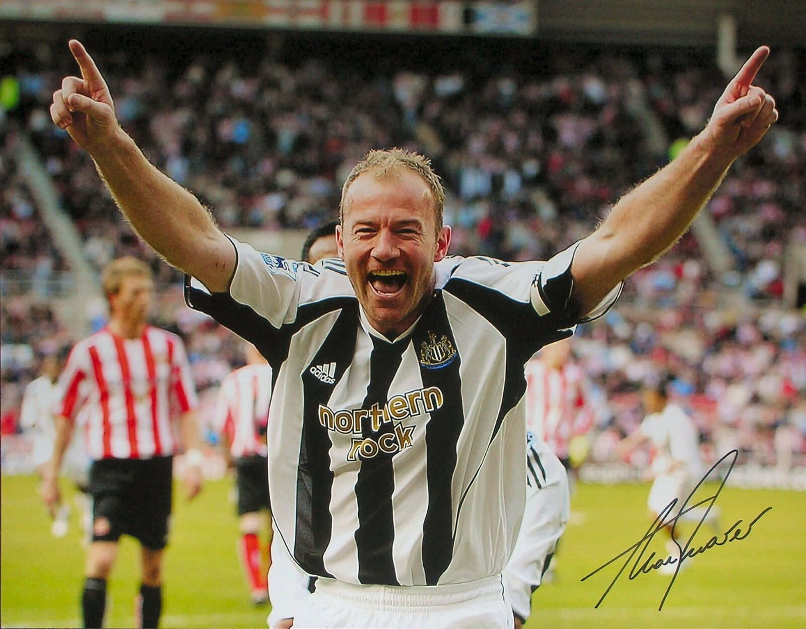 Alan Shearer Newcastle United Fc Signed Photo Wallpaper