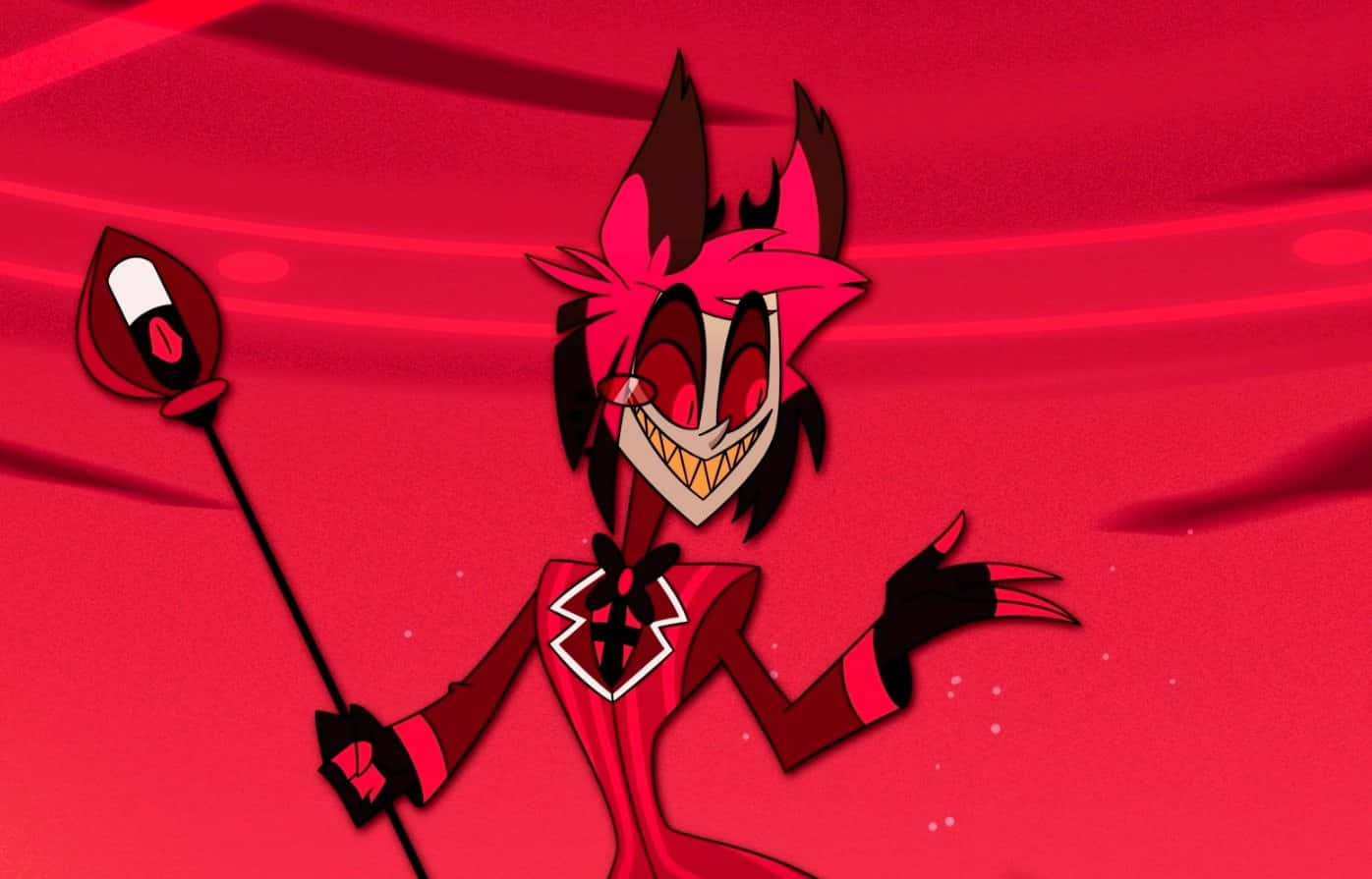 Alastor Smiling Demon Hazbin Hotel Wallpaper