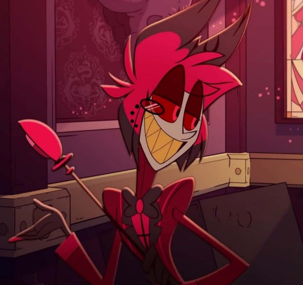 Alastor Smiling Demon Hazbin Hotel Wallpaper