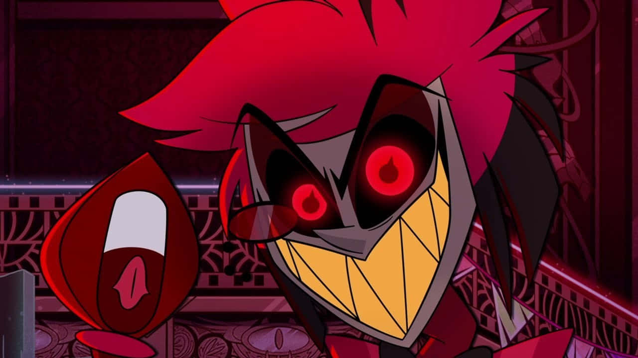 Alastor Smiling Hazbin Hotel Wallpaper