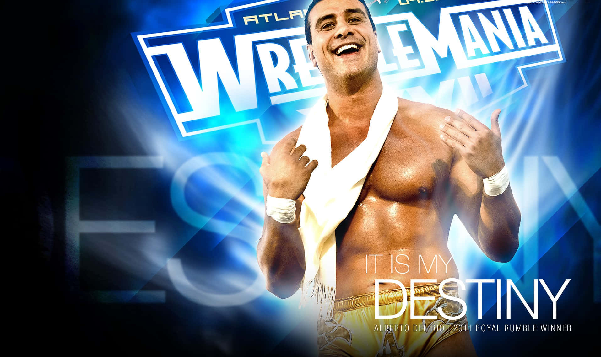 Alberto Del Rio In Wrestlemania Action Wallpaper