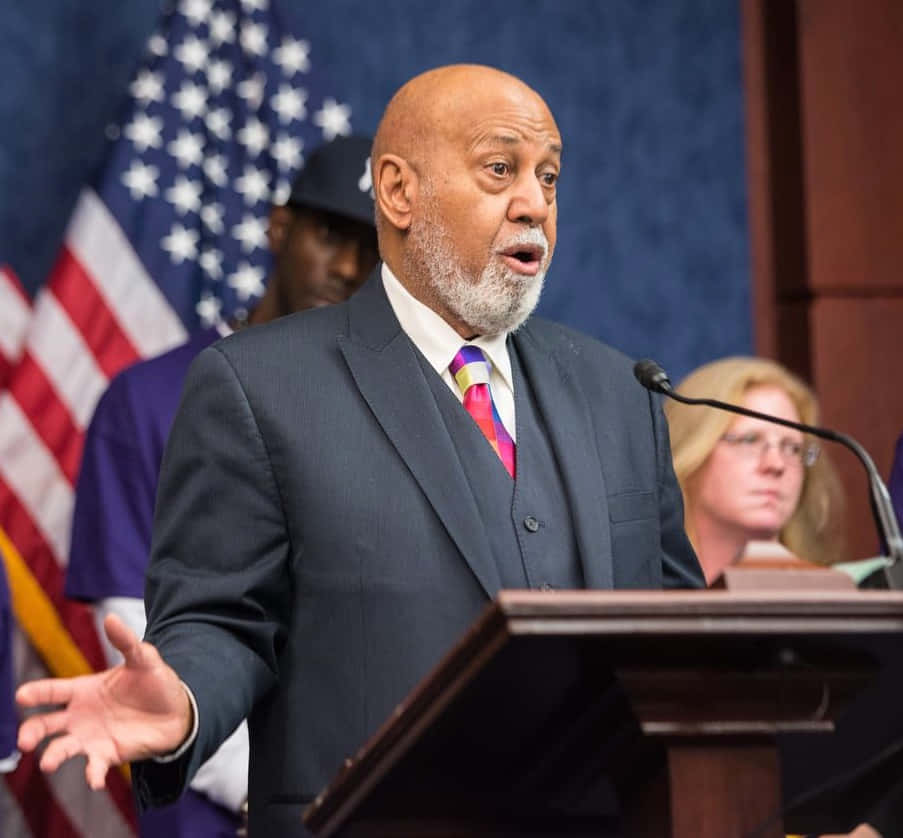 Alcee Hastings Delivering An Influential Speech Wallpaper