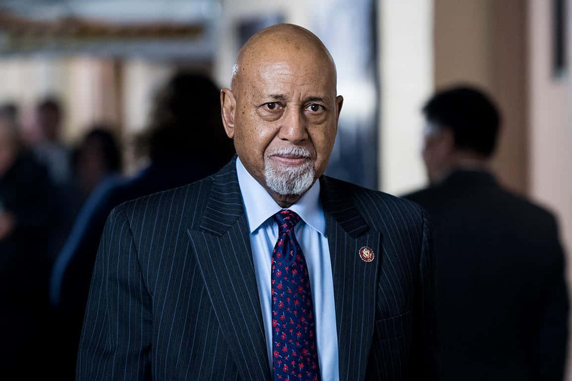 Alcee Hastings With A Somber Expression Wallpaper